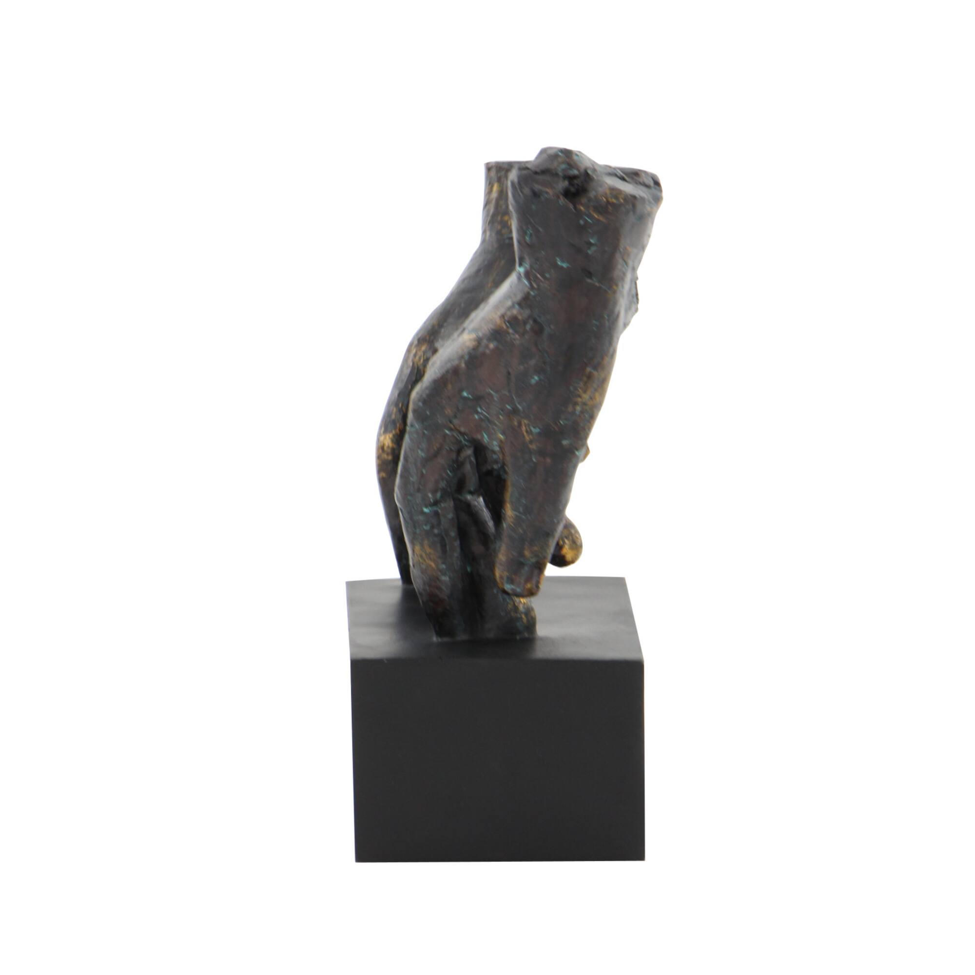 10" Black Polystone Traditional Pinky Swear Sculpture
